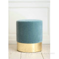 Velvet Nickel Base Azucena stool